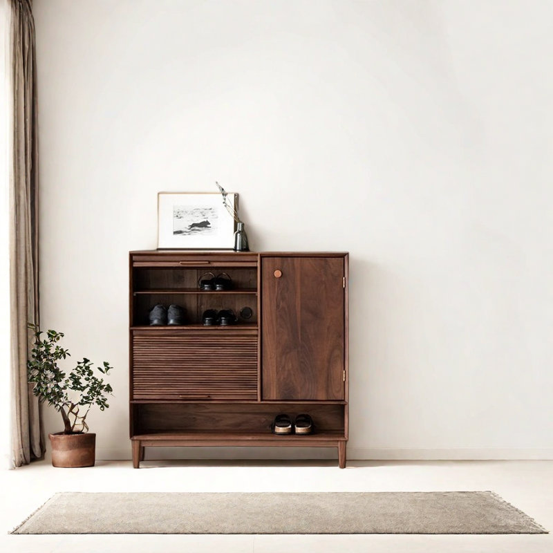 Armoire de rangement pour chaussures en bois massif 27 paires