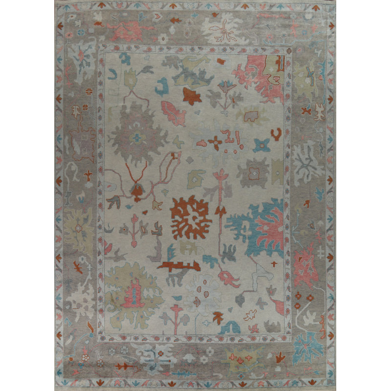 Grand tapis indien fait à la main Oushak 12 x 15