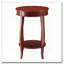 Table d'appoint ronde rouge avec tablette inférieure-274623855