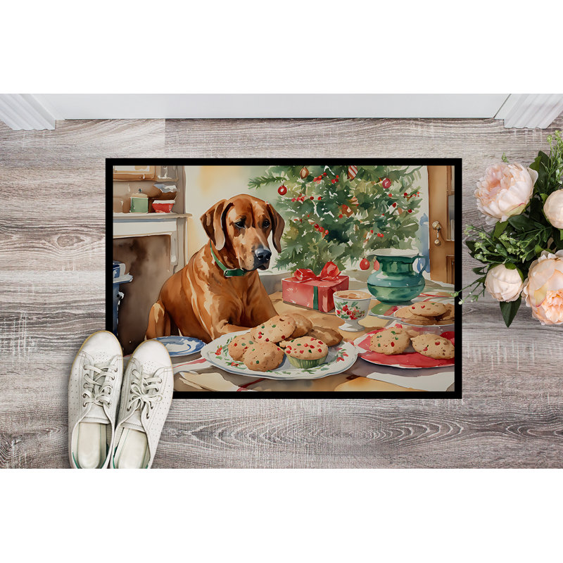 Junya Non-Slip Christmas Indoor / Outdoor Doormat, 18" W x 27" L