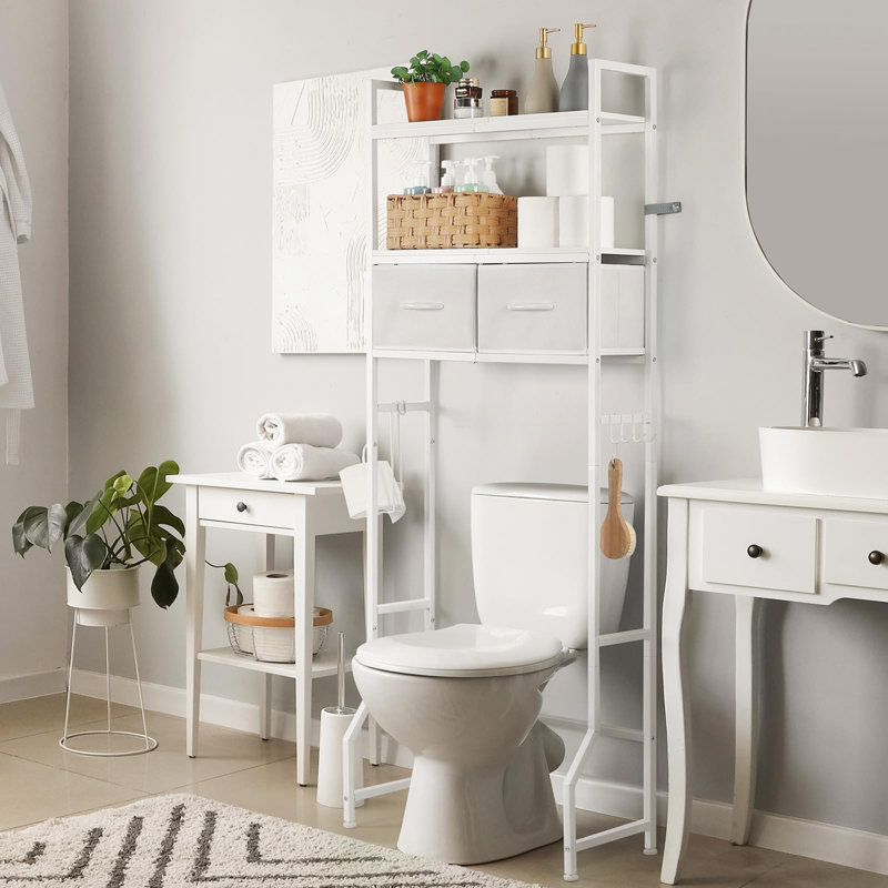 Rangement pour salle de bain Bassey, Blanc