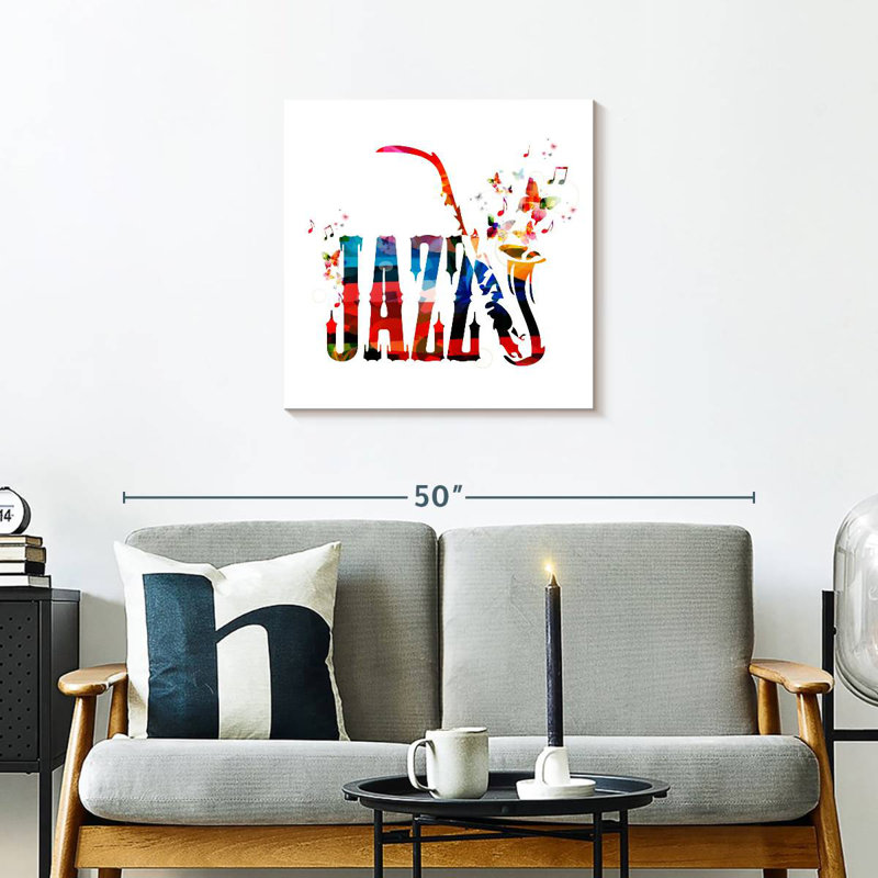 Abarca Jazz Typography, 24" H x 24" W