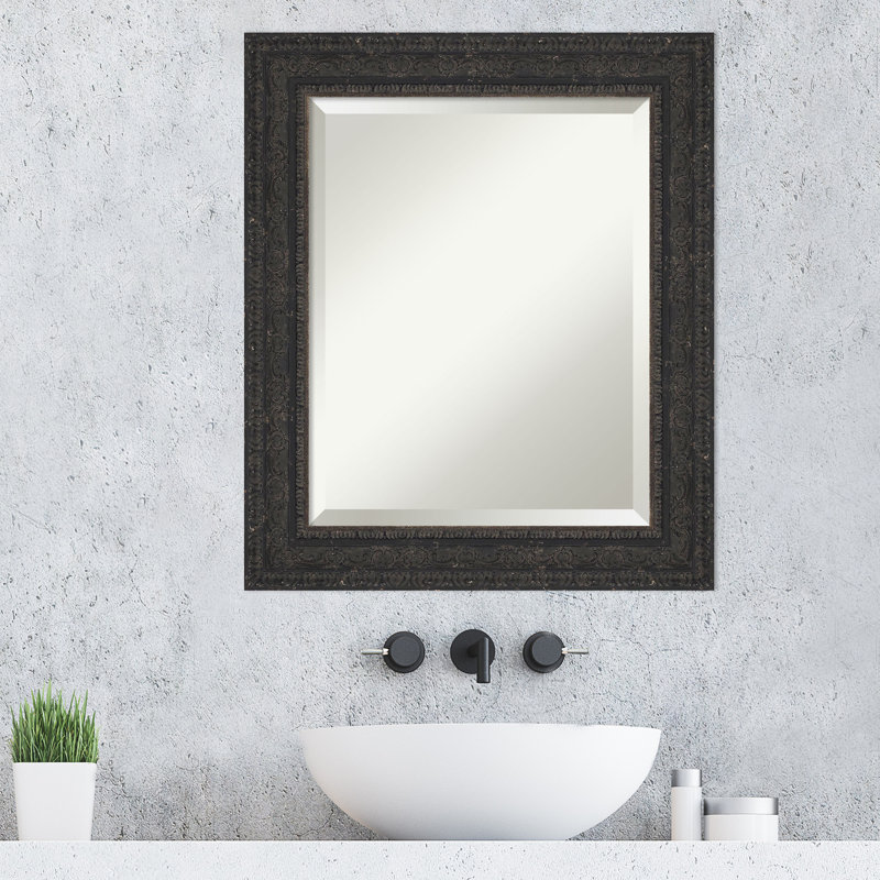 Miroir mural de salle de bain Attic, 25,5 po x 21,5 po, Noir