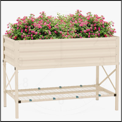 Raised Garden Bed with Galvanized Steel Frame