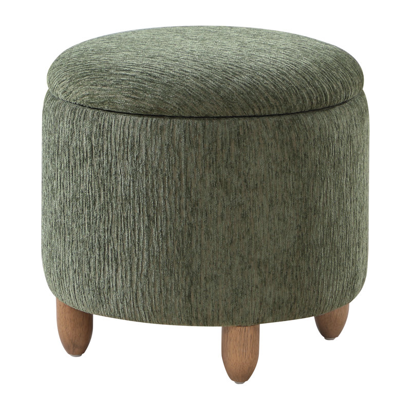Twomey Storage Ottoman, Pine Polyester