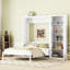 Lit escamotable Space, grand lit, blanc avec tablettes pour des espaces efficaces-1562375994