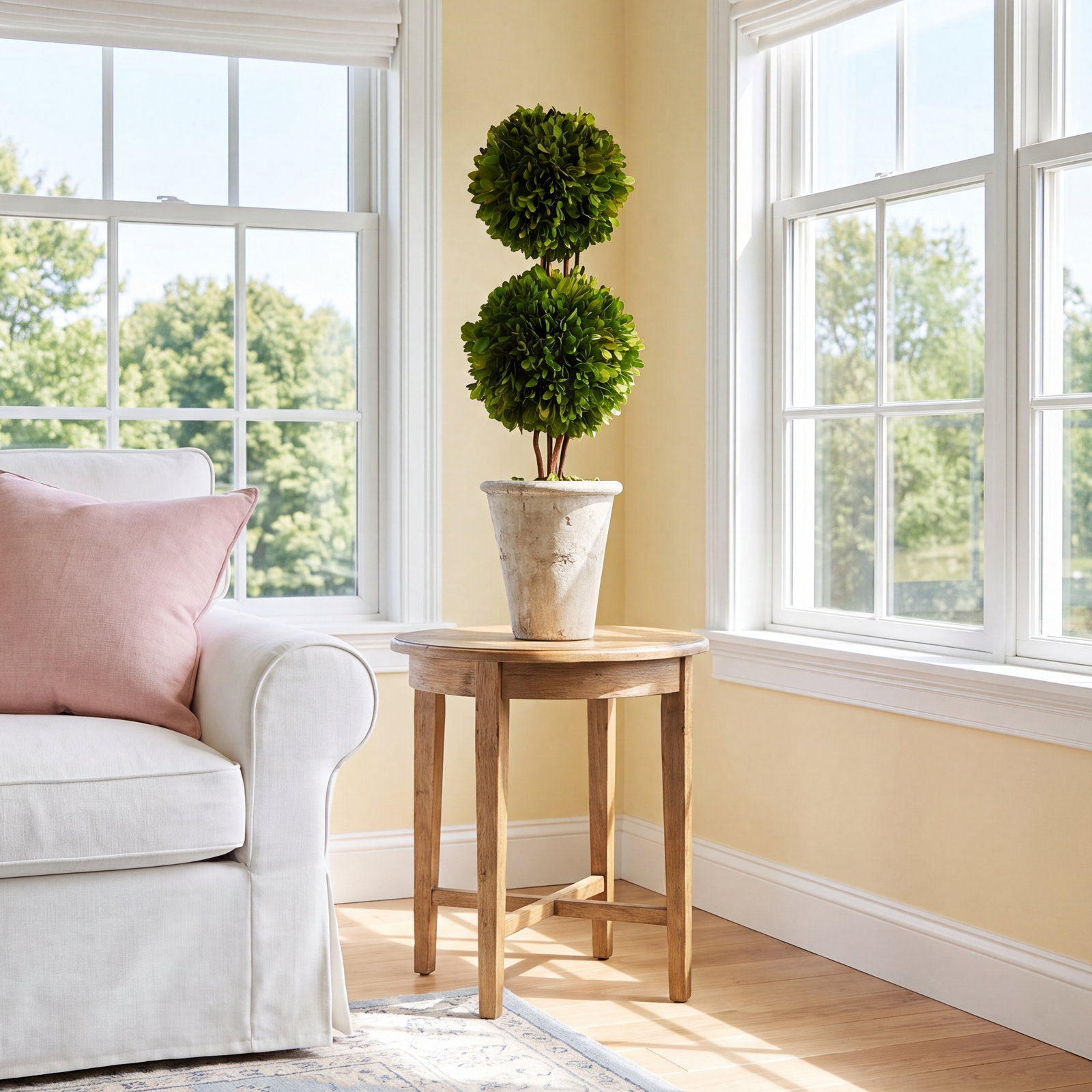 Alby Preserved Boxwood Topiary,  20" H x 6" W x 6" D