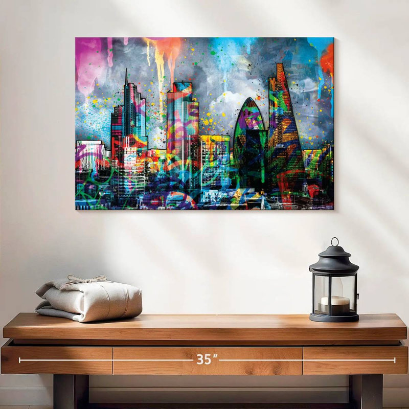 London CBD Paint Splash, H 16 po x l 24 po x P 1,25 po