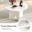 Ensemble de table de salle à manger ronde avec chaises capitonnées, ensemble de table de salle à manger de style campagnard Mid-Century-631742348-631742351