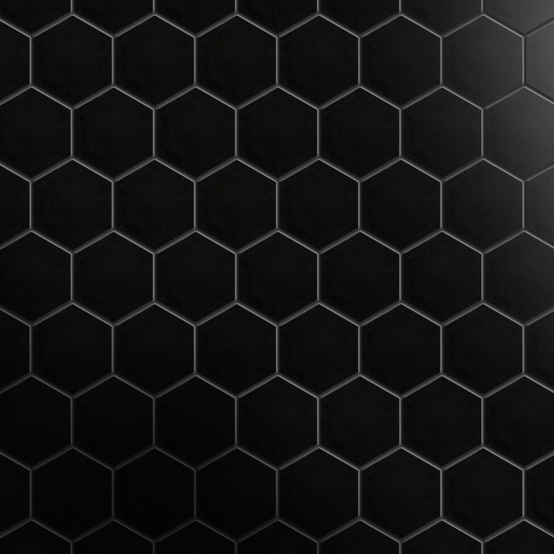 Carreau de mosaïque de plancher et de mur en porcelaine noire 11-1 / 8 po x 12-5 / 8 po Metro