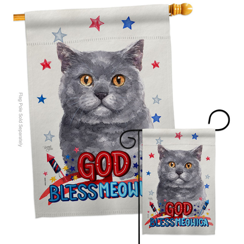 Double Sided 40'' H x 28'' W Polyester Animal House Flag