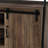 60-Inch Tv Stand With Rustic Oak And Black Metal Frame, Sliding Barn Door Storage, 6 Storage Sections, 1 Open Compartment, For 50 - 59 Inch Tvs In Living Spaces Of Metal, Spaces, Placement Areas
