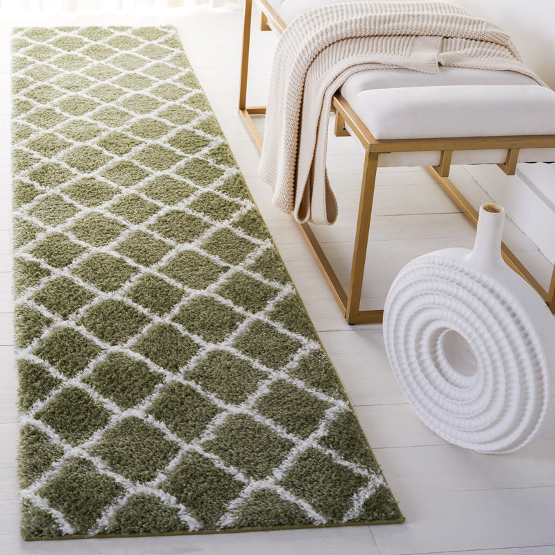 Tahoe Shag Performance Geometric Rug, Runner 2' x 9'