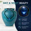 Handcrafted Outdoor Weather Resistant Urn Fountain with Lights-966282571