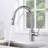 Pull Down Single Handle Kitchen Faucet-15858014