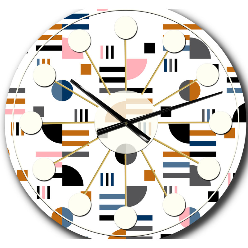 Horloge murale rétro Mid-Century, Surdimensionné