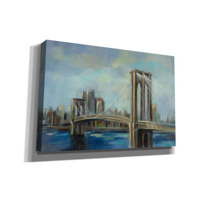 «Brooklyn Bridge» par Silvia Vassileva, art mural sur toile, 60 po x 40 po