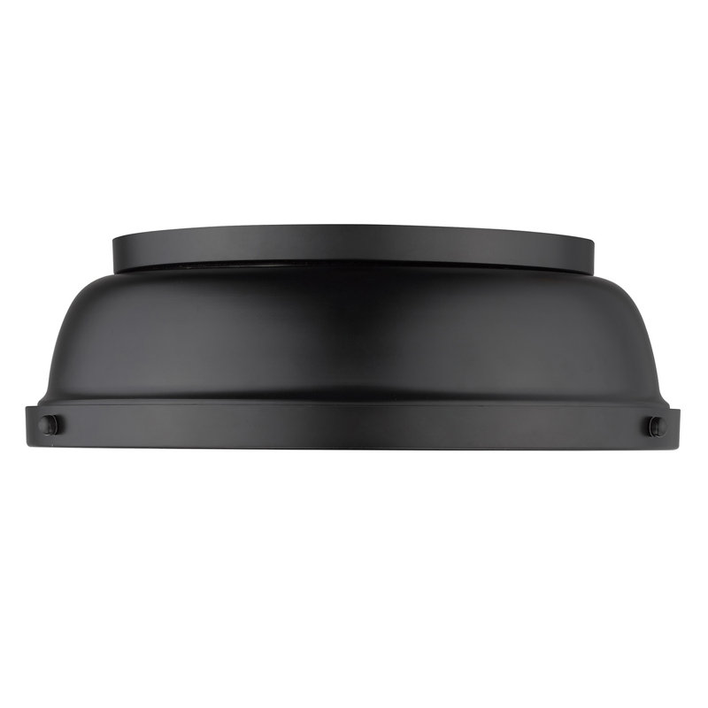 Calico Steel Flush Mount, Matte Black, Matte Black
