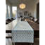 Aqua Blue Sailor Dots Indoor Outdoor Table Runner 14x72