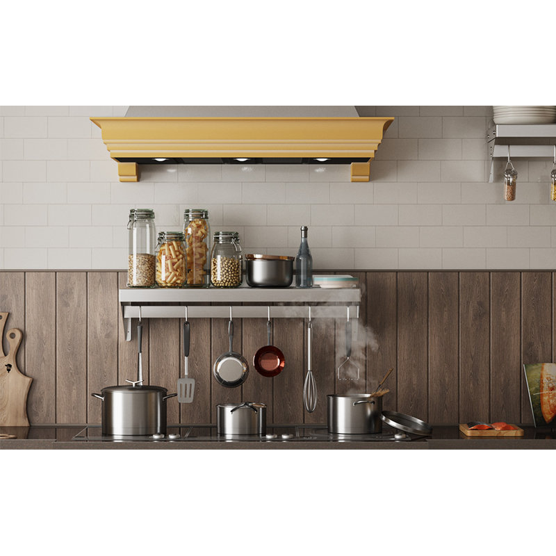 Stainless Steel Flat Wall Mounted Pot Rack