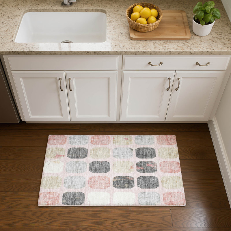Premium Machine Washable Ralston AMF1950 Geometric Rug, Rectangle 1'8" x 2'6"