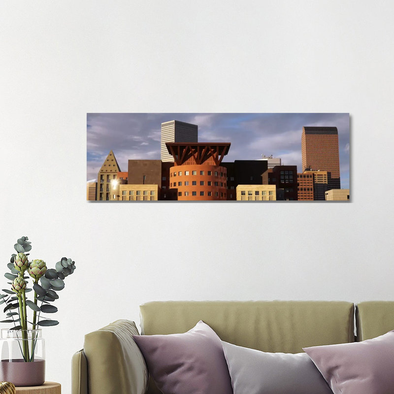 Skyscrapers In The City, Denver, Colorado, USA - Wrapped Canvas Panoramic Print, 121.92 cm H x 40.64 cm W x 1.91 cm D