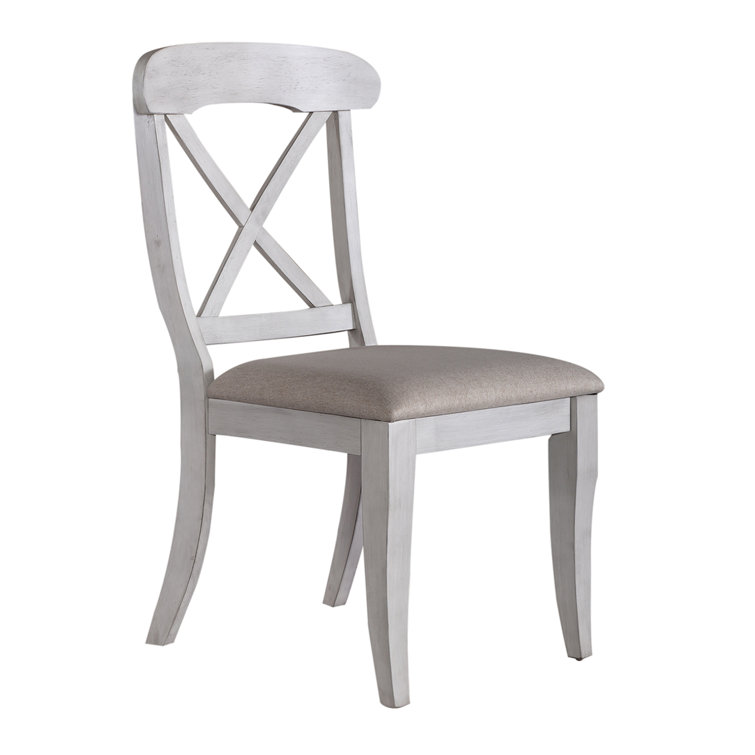 Malachy Cross Back Side Chair in Antique White