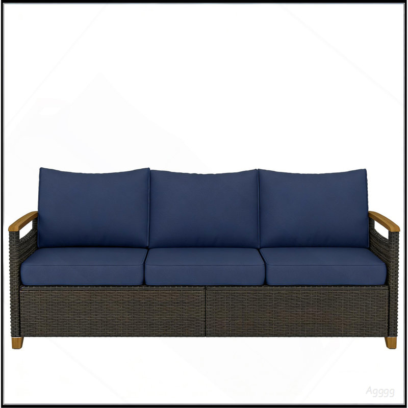 Canapé d'extérieur en osier, canapé confortable, canapé à assise profonde