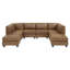 Canapé modulaire en similicuir de 120 po avec repose-pieds Barnwell-2057177416-2046043662