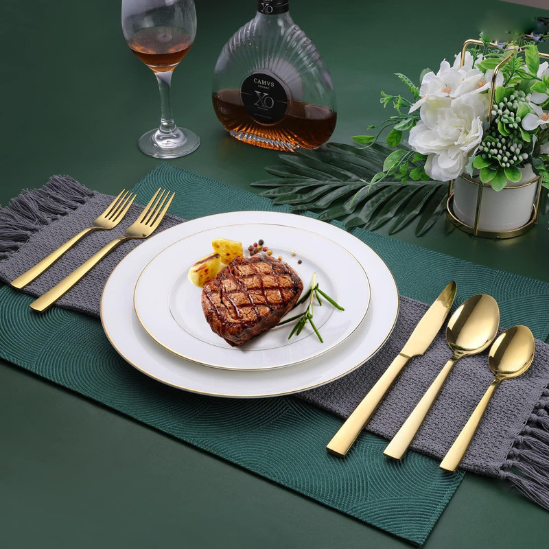 Golden Silverware Set