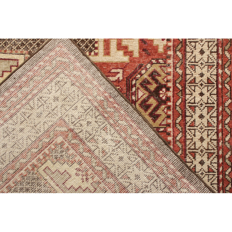 Distressed Homage Handmade Kilim Wool Geometric Area Rug, Rectangle 10' x 14'