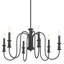 Lustre noir 6 lumières 28,5 pouces Karthe-2050347133