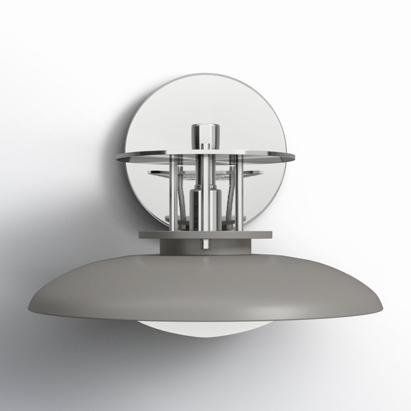 Rosamund Dimmable Bath Sconce, Gray/Polished Nickel