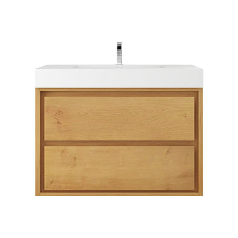 Wittig 36" Wall-Mounted Single Bathroom Vanity Set, Light Oak