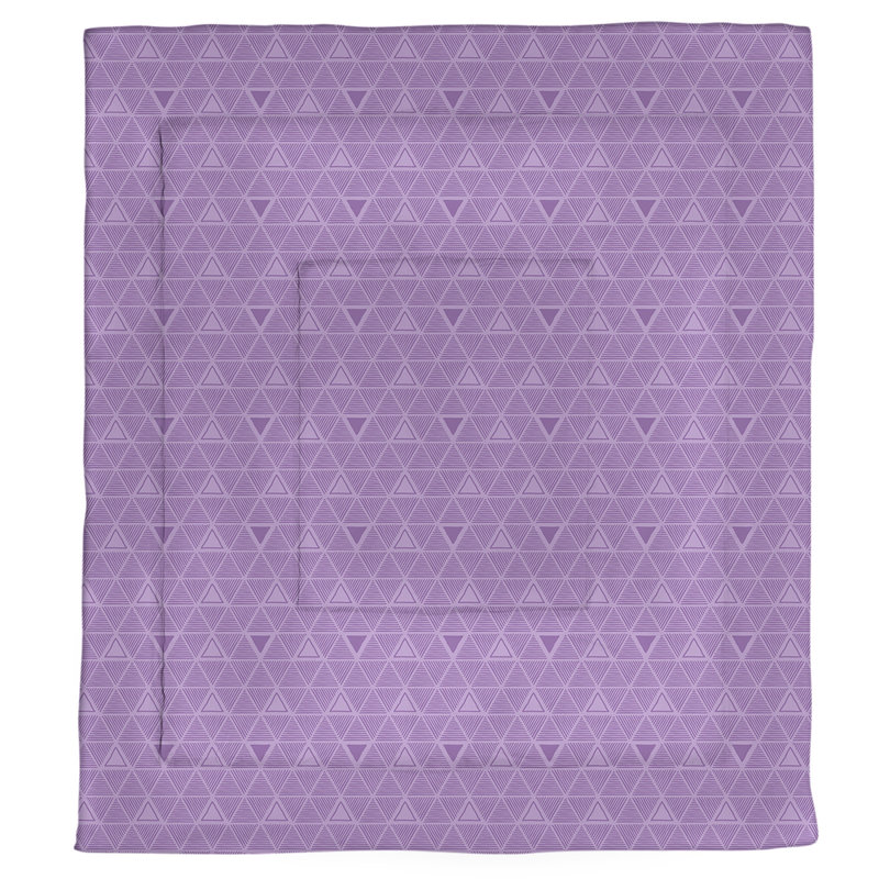 Édredon en microfibre réversible Patricia Geoffrey, Édredon très grand, Violet / lait