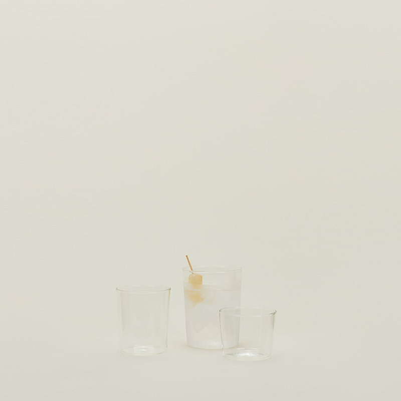 Clear Borosilicate Glass Small Tumbler Set, 6 oz Capacity