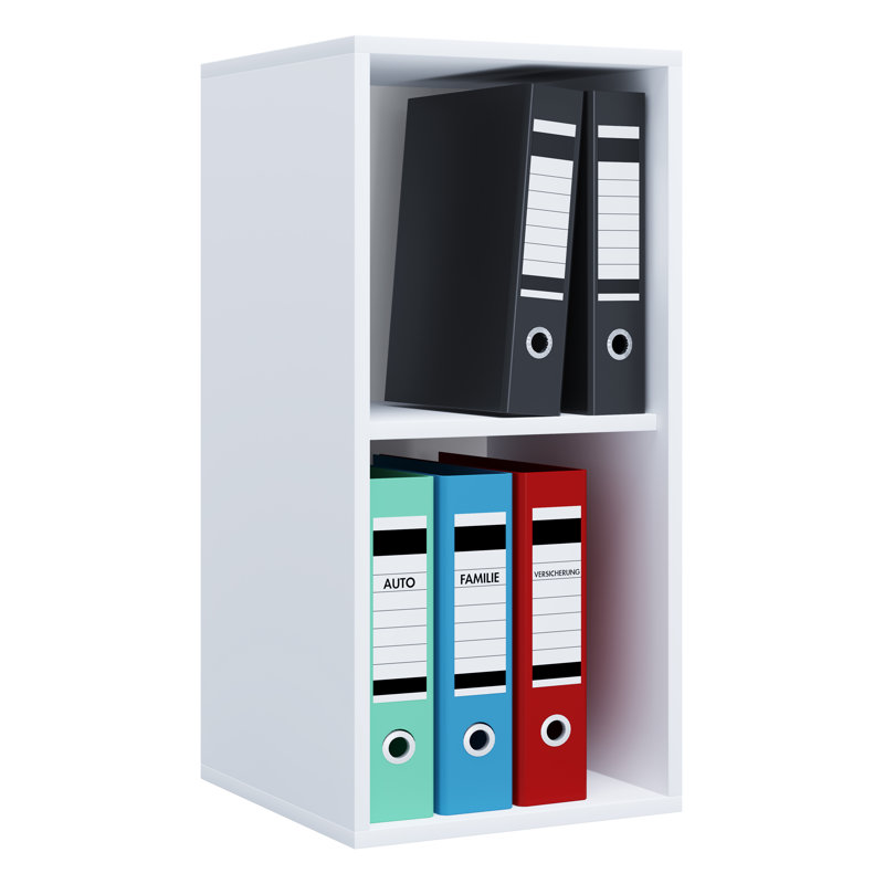 Allyx 74cm H x 35.3cm W Standard Bookcase, White