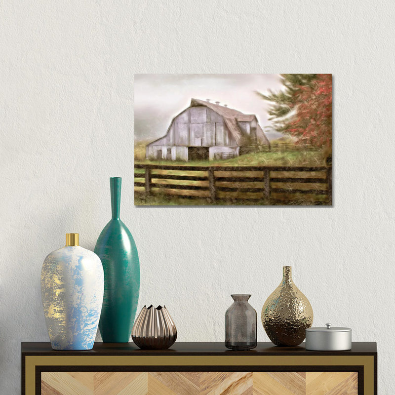 Rustic Barn - Wall Art Print , 12" H x 18" W, Wrapped Canvas, Does Not Apply