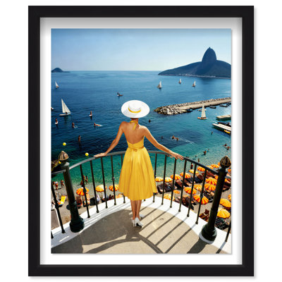 Balcony Gaze II Shadowbox Buildings & Cityscapes Print by Oliver Gal, Black Frame, 16 x 20