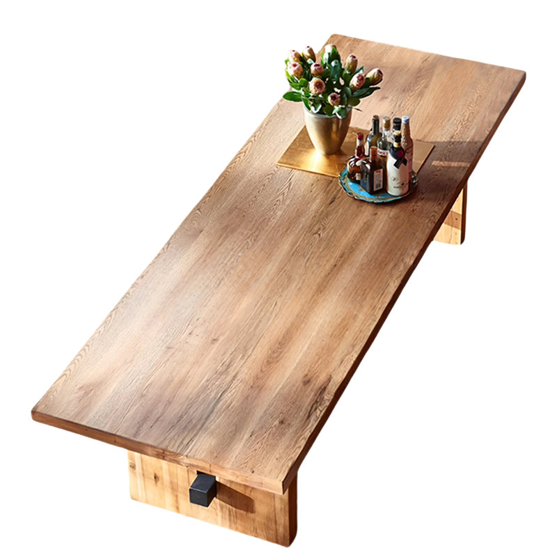 Modern Style Solid Wood Rectangular Dining Table, 29.53"H x 63"L x 27.56"W