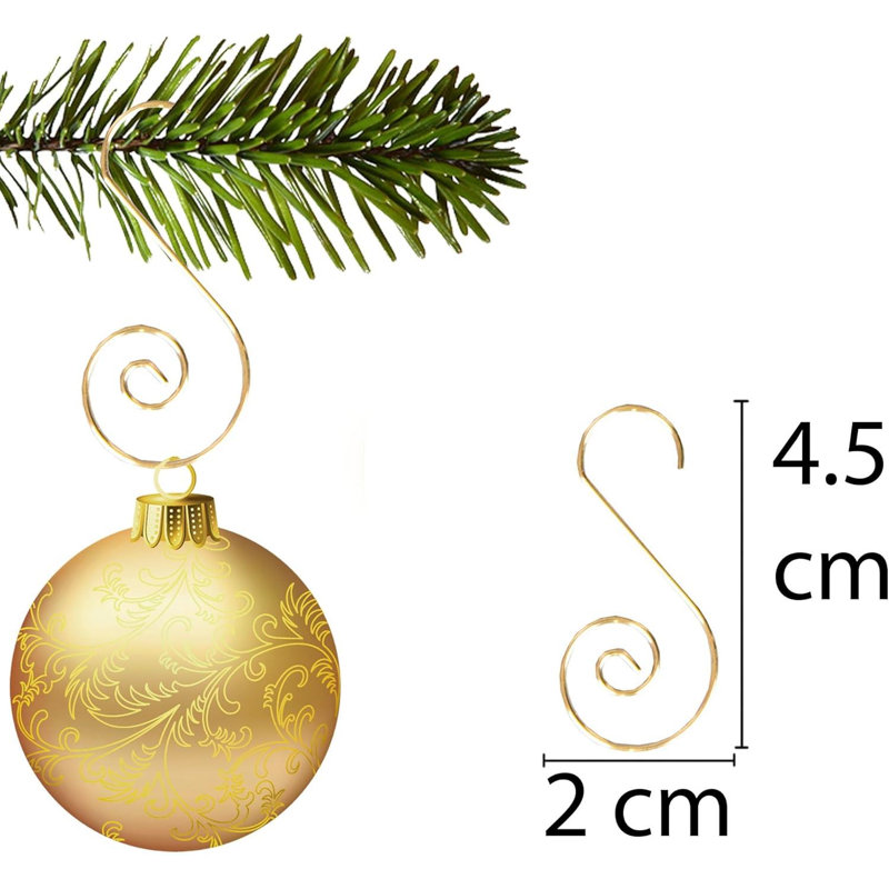 35cm PVC No Holiday Shaped Ornament, Gold