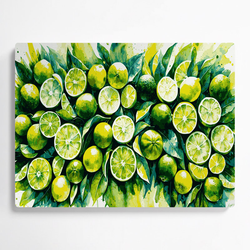 «Fruit Lime Key», art mural en métal vert, H 8 po x l 10 po