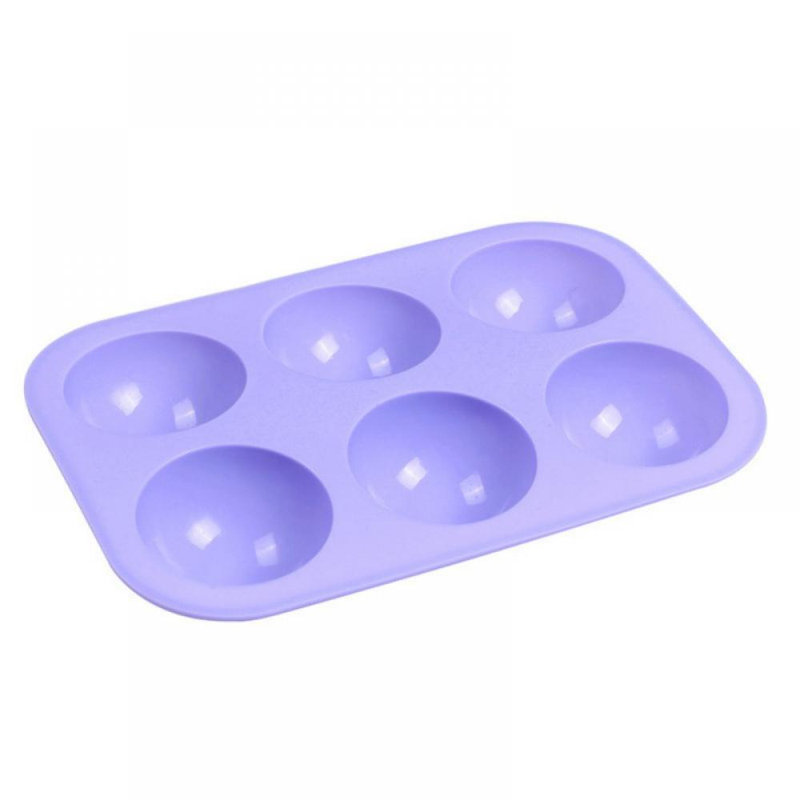 Moule à gâteau en silicone antiadhésif 6 tasses Norbi, Violet