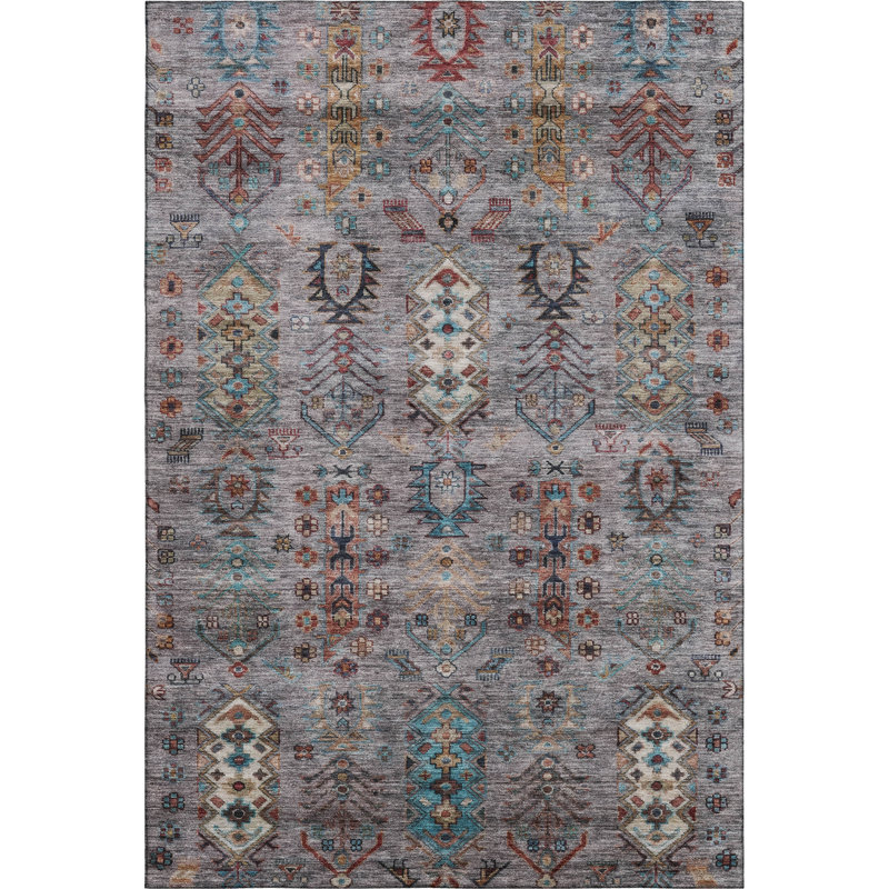 Tapis lavable à la machine de qualité supérieure Mayfield AMF2047, Gris, 3 pi x 5 pi