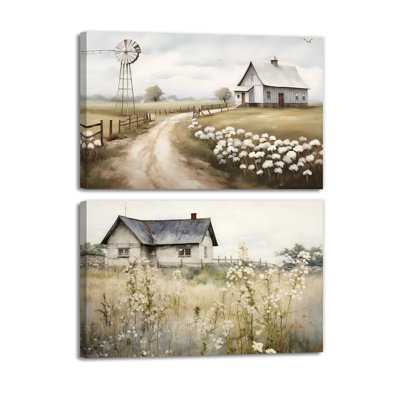 2 Piece Wrapped Canvas Wall Art