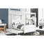 Size Canopy Bed With Trundle, And Pinewood Full Trundle Canopy, Versatile Decor, Solid Wood, White