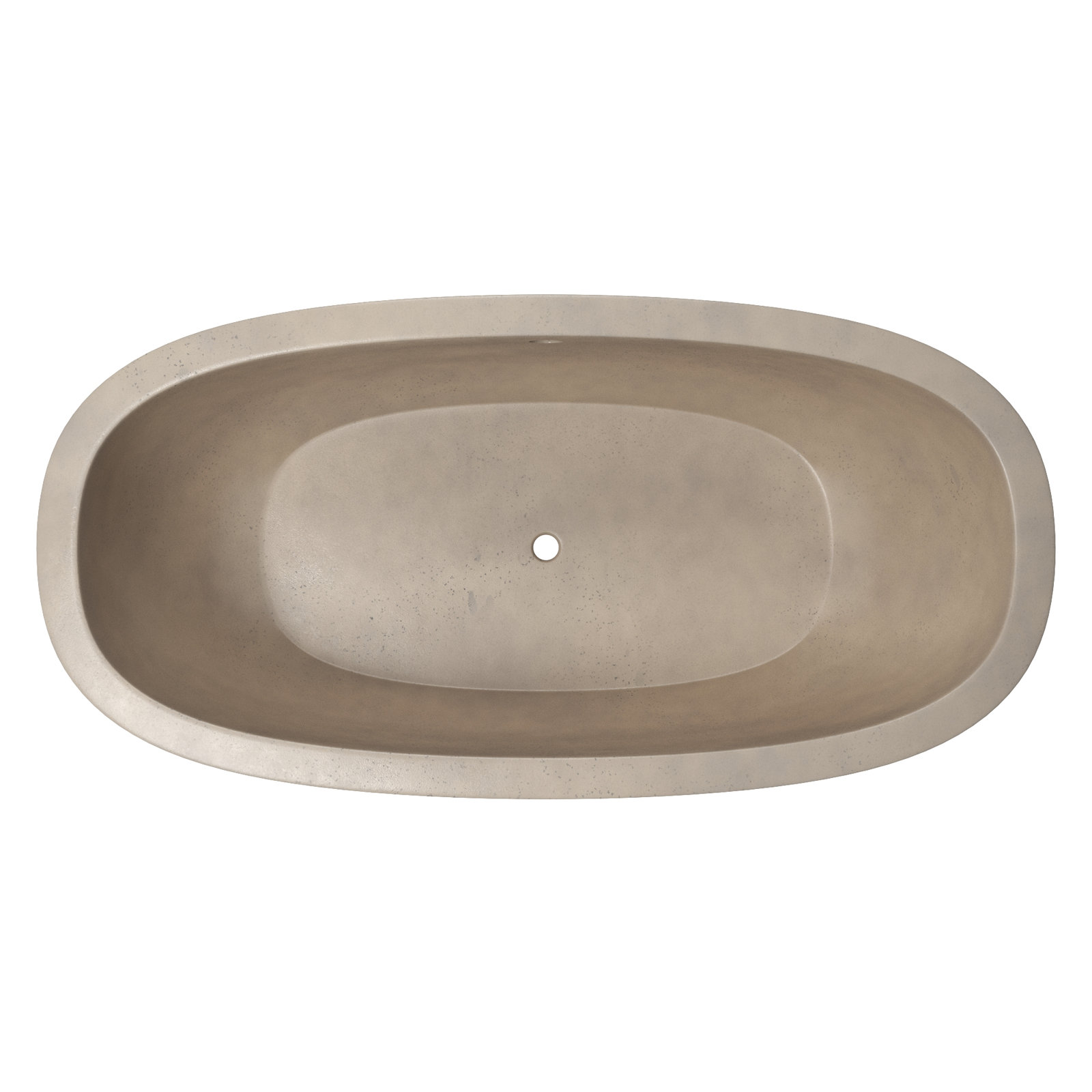 Avalon NativeStone Concrete Soaking Bathtub, 23" H x 36" W x 72" L, Sand