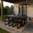 5-Piece HDPE Outdoor Dining Set – Weather-Resistant Patio Table With Umbrella Hole & 4 Chairs For Backyard/Poolside-826154111-826154108