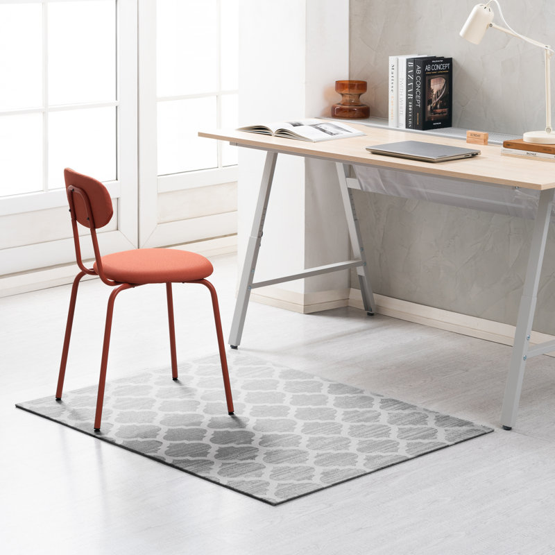 Mitte Straight Rectangular Chair Mat, Grey, 0.25" H x 48" W x 36" D