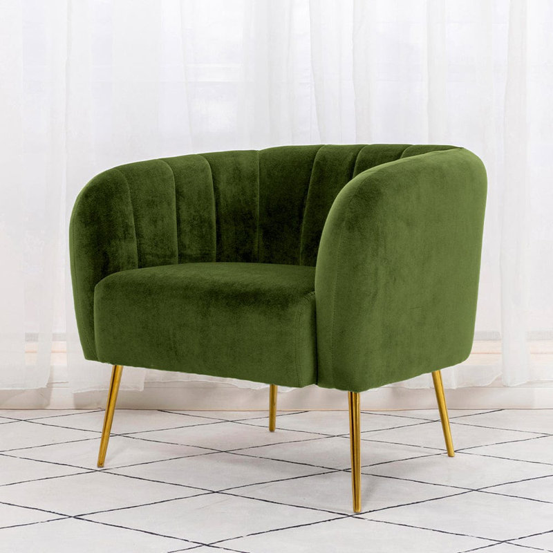 Hayler Velvet Barrel Chair